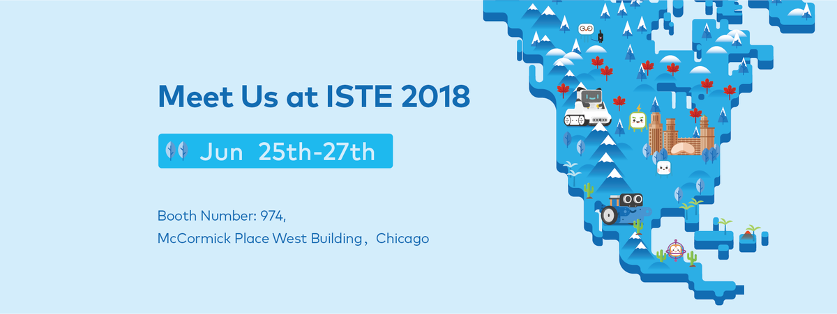 vero_cui's tweet photo. The Makeblock US team will be attending the #ISTE in Chicago, we are excited about bringing two new outstanding products to our onsite workshop, the Neuron &amp; Codey Rocky, with the intent to help educators integrate #STEM concepts in the classroom. Msg me for partnership interest. https://t.co/dRBx3PS9Qy