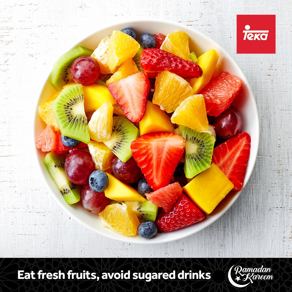 TekaUAE's tweet photo. Tip 5: Eat Fresh Fruits
This Ramadan, make sure you eat fresh fruits. Their vitamins and minerals are sources of rich nutrients, and their fibers help keep a healthy digestive system.
#TekaTips
#RamadanwithTeka https://t.co/TEKiZqDEmu