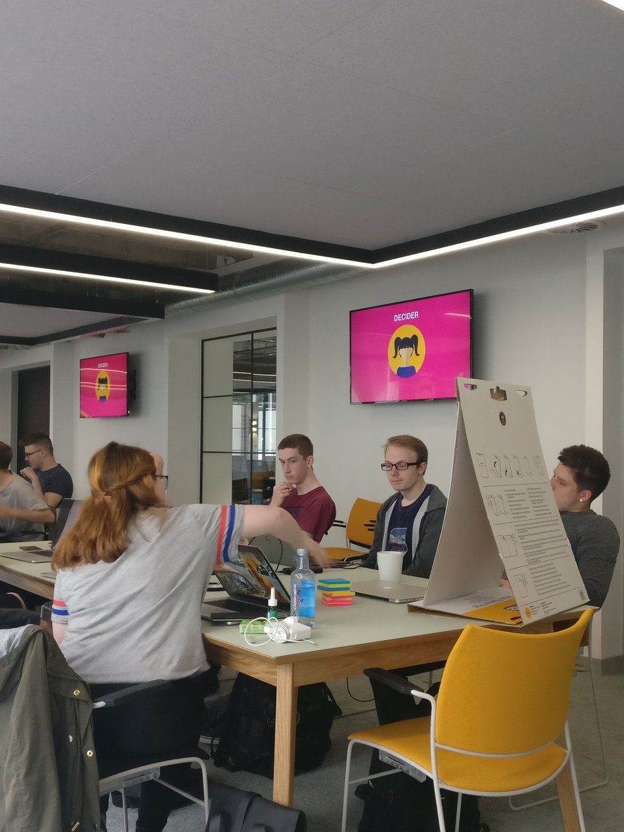 McrDig's tweet image. First big decision of the day: deciding the decider! #uxbootcamp #apprentices