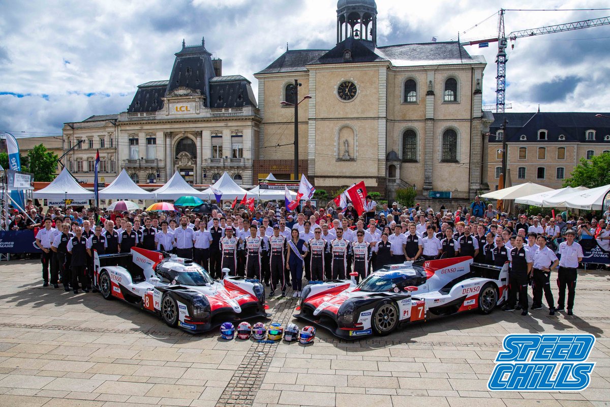 SpeedChillsView's tweet photo. And we are back at #LeMans! It has been a mixed few days at Scrutineering with rain off and on for a few days. @Toyota_Hybrid #Toyota #TS050 #LM24 @Mikeconway26 @kamuikobayashi @pechito37 @alo_oficial @Sebastien_buemi @kazuki_info https://t.co/bIcjVmP2ti