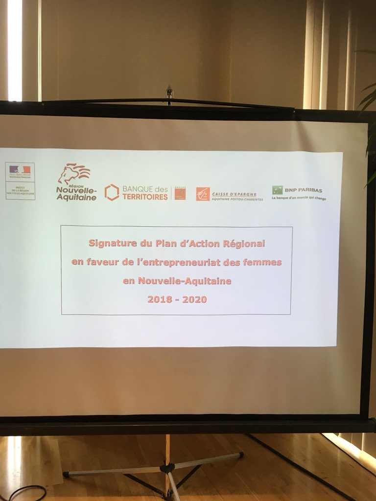 IsabelleNogues's tweet photo. La Région @NvelleAquitaine #BNPParibas @CDC_infos et #caissedépargne s’engagent sur l’#entrepreneuriat #féminin  @thiery_vincent @al_rousset @A_Viollet @NaimaCharai @caisse_epargne https://t.co/nkkcE7gMhe