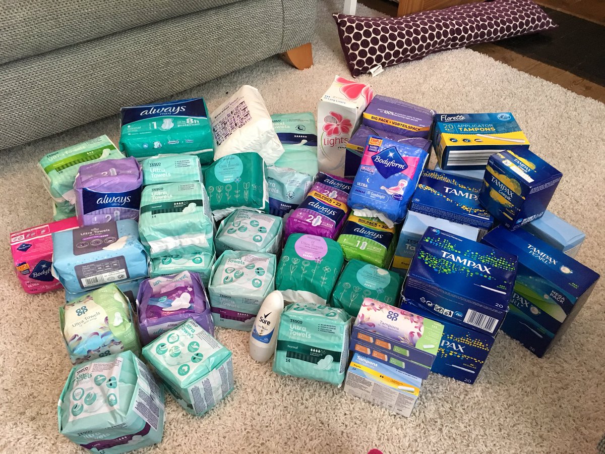 red_hythe's tweet image. Another fabulous donation. This time from the foodbank! #endperiodpoverty #periodpoverty #theredboxproject #theredboxprojecthytheandromneymarsh