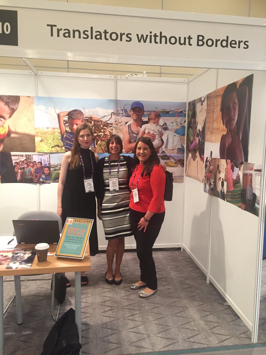 mjdearribadiaz's tweet photo. So proud to contribute to the amazing work that @TranslatorsWB do every day around the world. Thank you guys - you are an inspiration to us all, and a reminder of why we got into this industry in the first place! 😊 #LocWorld37 #ThinkGlobal @VistatecGlobal https://t.co/6MrcHjZsLH