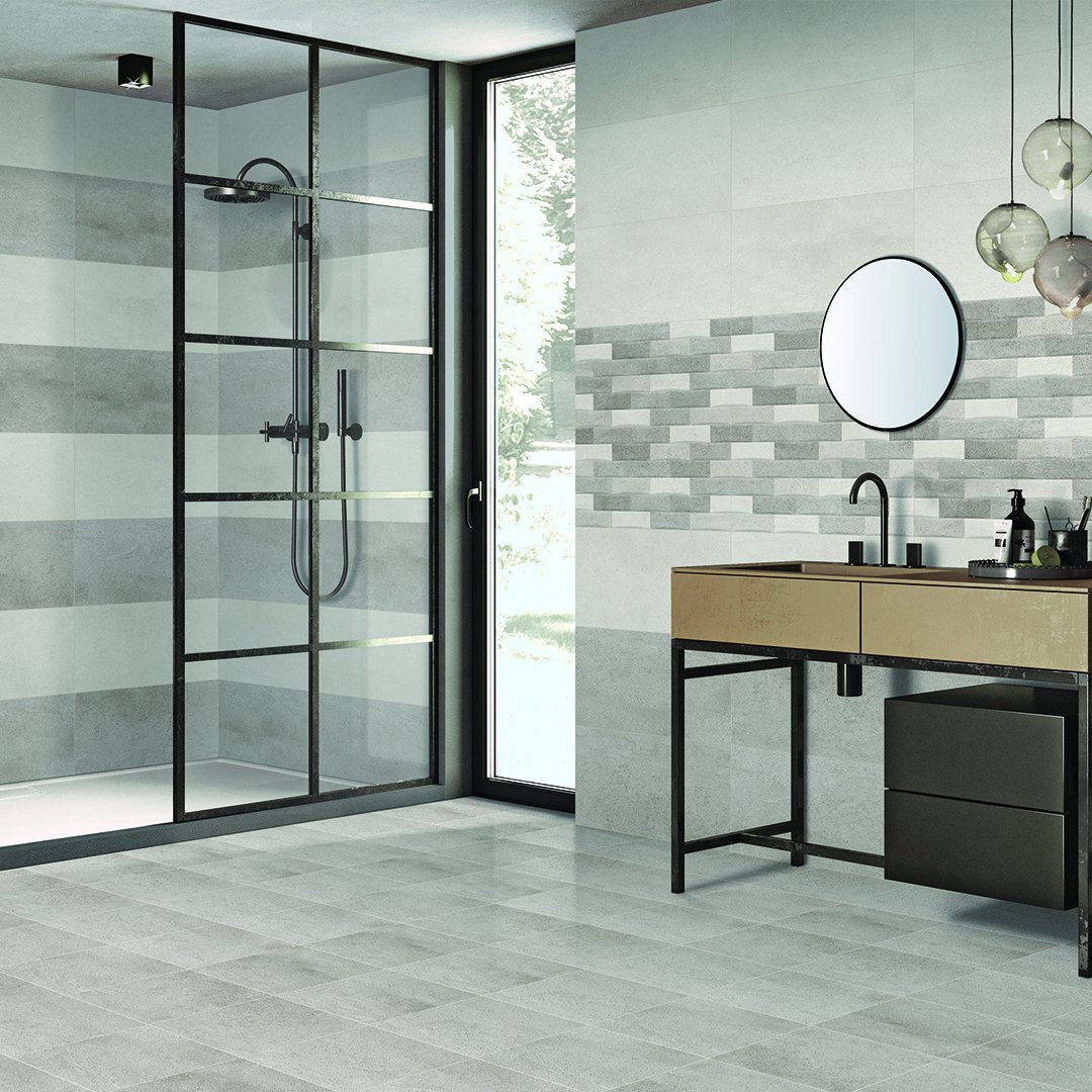 Want that perfect wall and floor combo for your bathroom, look no further than our Sector range! With a the décor sector has a number of varieties  matt or gloss, light or dark, grey or beige. Look at ow.ly/MrWw30kr7ia #glosstiles #matttiles #wallandfloortiles #decortiles