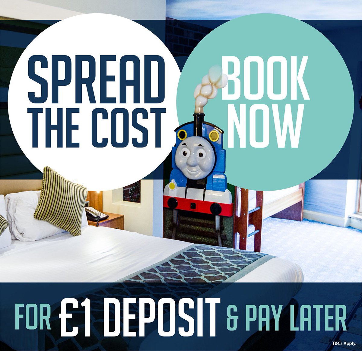 DraytonManor's tweet photo. Did you know that you can secure your family short break for Summer for just £1 Deposit? Pay £1 now and then spread the cost of your booking right up until 28 days prior to arrival. https://t.co/aDuFClHae8 https://t.co/PpaZDks5eN