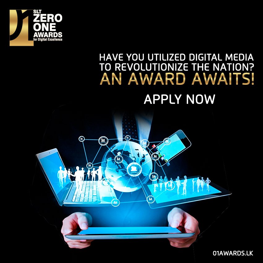 01Awards's tweet photo. The SLT 01Awards aims to recognize and reward the best digital media initiatives to revolutionize the nation.
Apply now https://t.co/9XhNbewbf9
#01Awards #DigitalExcellence
#DigitalTransformation
#ZeroOneAwards #SLT
#SriLankaTelecom https://t.co/8VmG7LG02d