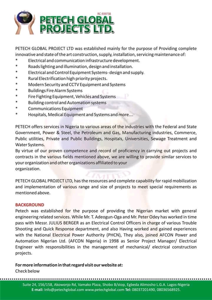 PETECH GLOBAL PROJECTS (@odeypeterwonah) | Twitter