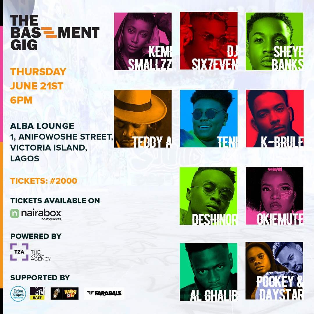 TheMosesJohnson's tweet photo. Really excited about the next edition of @TheBasementGig line up looking like a festival line up 💣💣💣 Next week Thursday, we dey dia https://t.co/j3TmwXkMkA