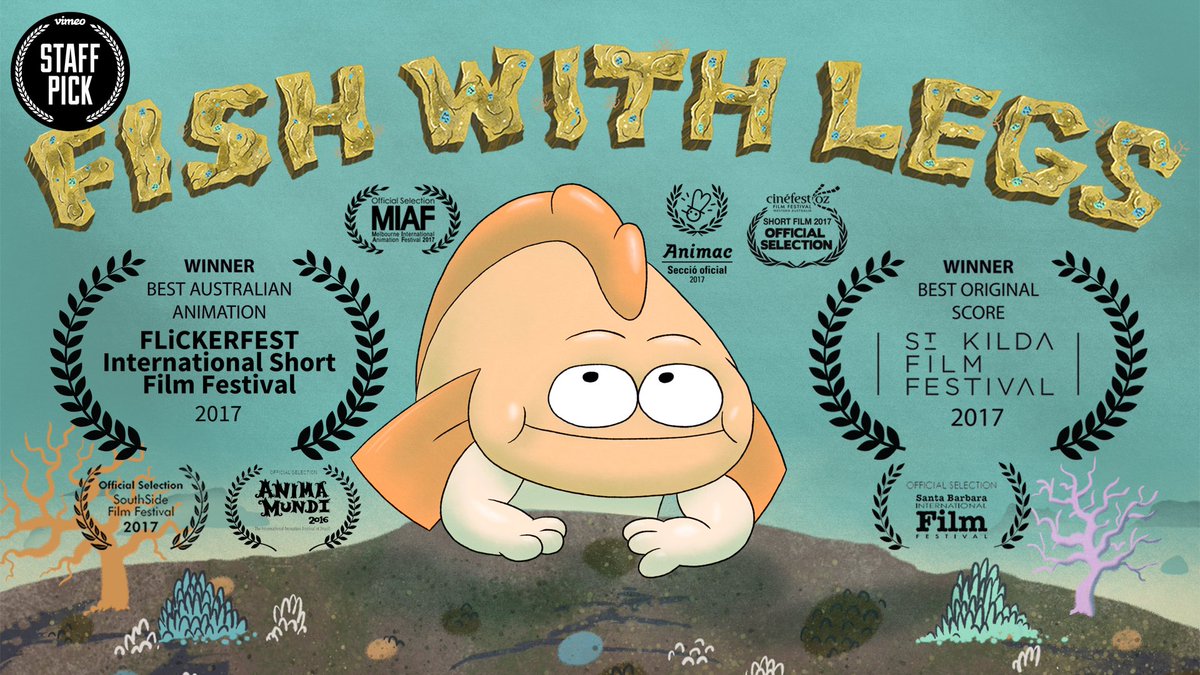 davecartershow's tweet image. &apos;Fish With Legs&apos; got the staff pick! Premiere party dudes! vimeo.com/channels/staff…