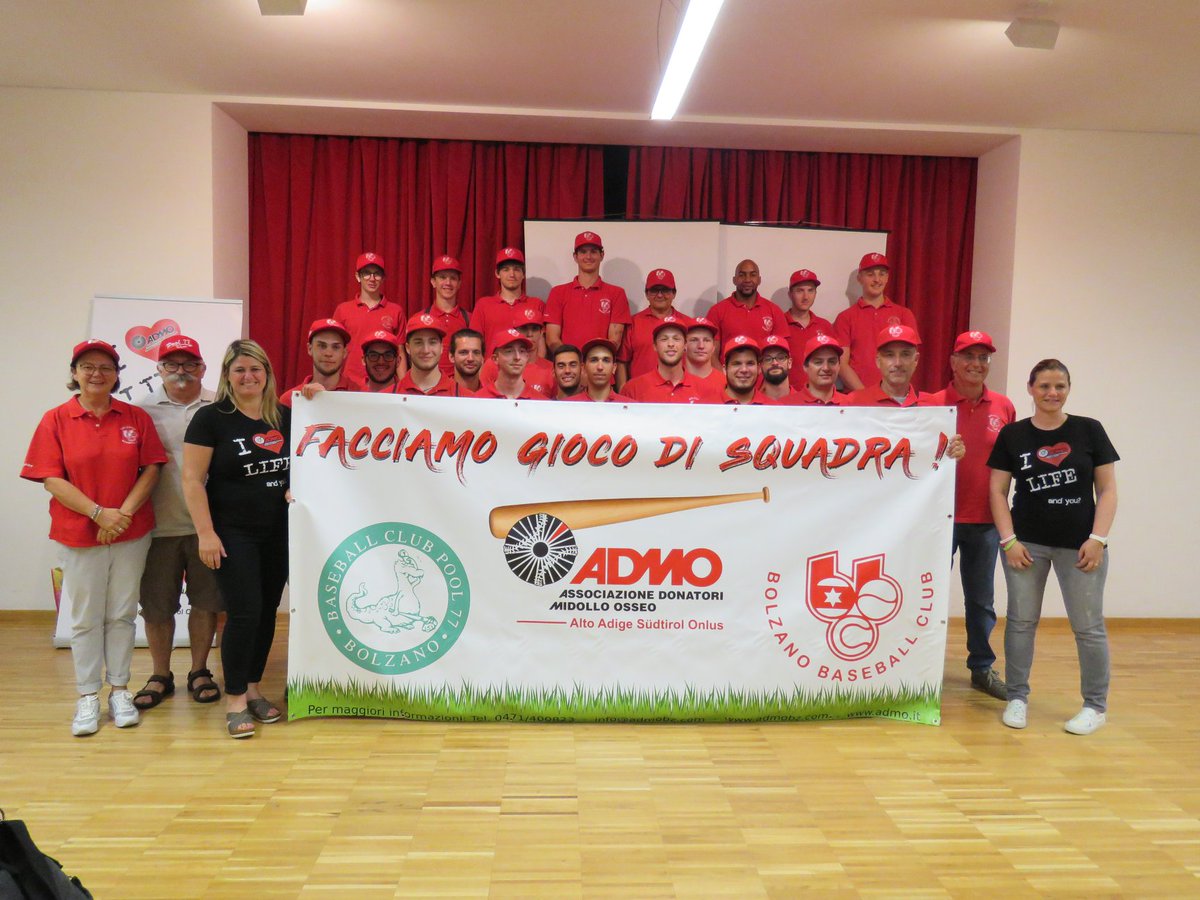 ADMOitaly's tweet photo. Facciamo gioco di #squadra! #BolzanoBaseball si schiera a fianco di #ADMOAltoAdigeSüdtirol 🔝
#lastoriapiubella #donatoridivita https://t.co/kVWnLXnPA5