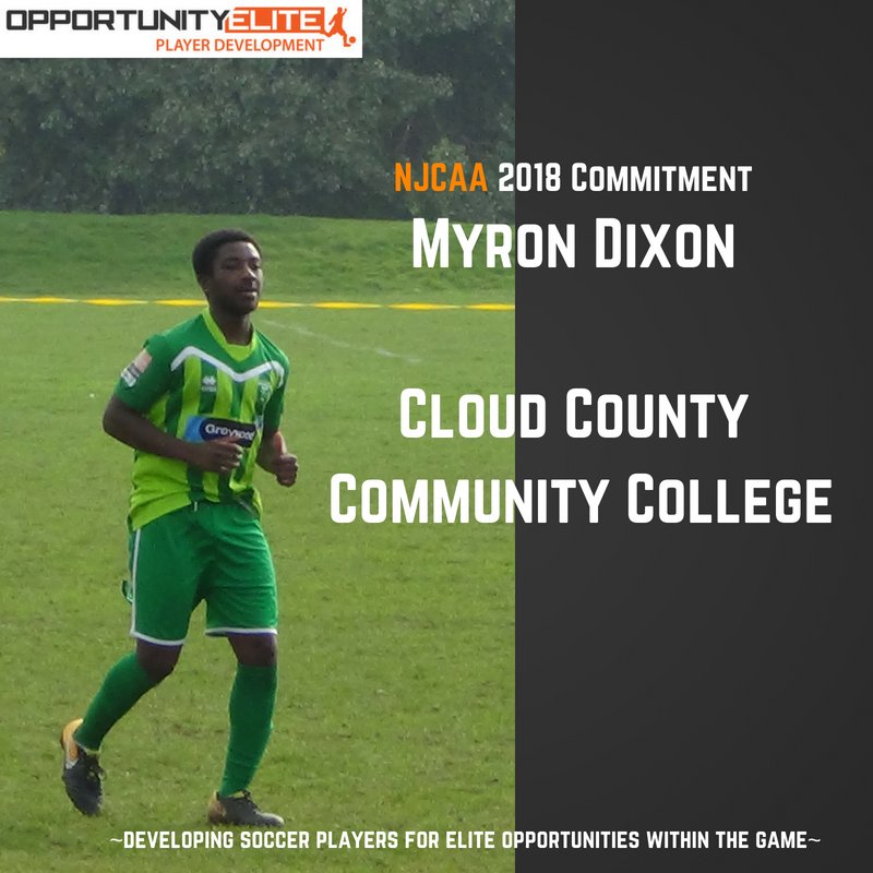 OpportunityE's tweet photo. Congratulations to OpportunityElite player Myron on his commitment to Cloud County mens soccer team! https://t.co/8JlpnIElv6