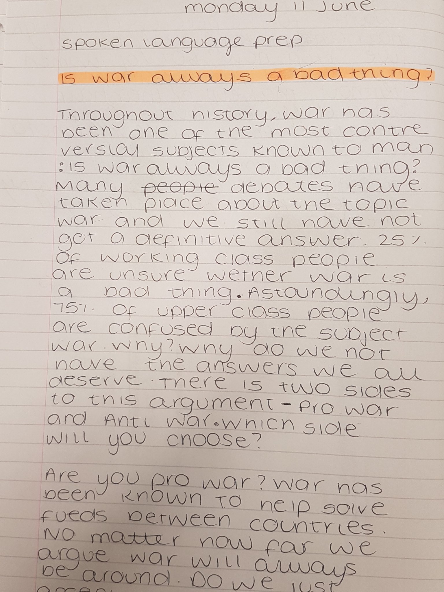 English Dhc Examples Of Y10 Spoken Language Prep Spokenlanguage Gcse English Dykehouse