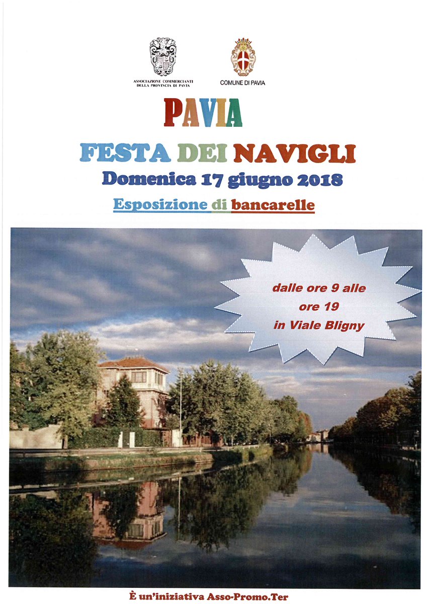 AscomPv's tweet photo. #AscomPv #FestadeiNavigli domenica 17 giugno..non mancate! https://t.co/6DYf5qzbPr https://t.co/y7jl7kmS29