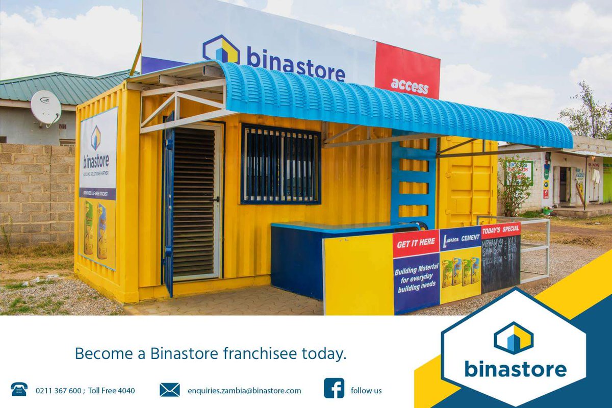 BinastoreZambia's tweet photo. Are you a professional retail owner with ambition to grow your business? Climb the ladder of success by becoming a Binastore Franchisee #Franchisee #Binastore #OneStopShop https://t.co/QSPVuRmVA8