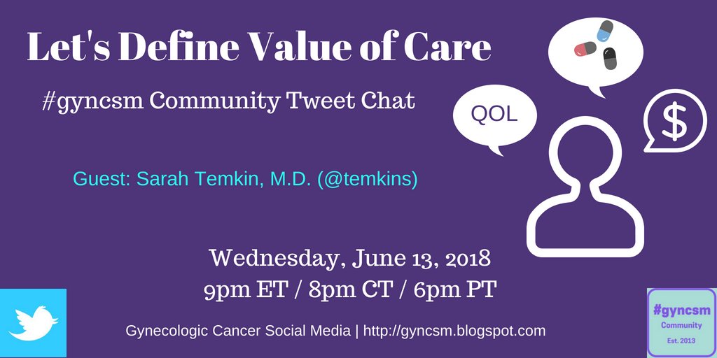 gyncsm's tweet photo. Join #GynCSM chat Wed June 13th, 9pmET #cervicalcancer #ovariancancer #uterinecancer #primaryperitoneal #endometrialcancer #Fallopiantubecancer #GTDisease #vaginalcancer #vulvarcancer gyn #sarcoma https://t.co/21tK9qQFrK