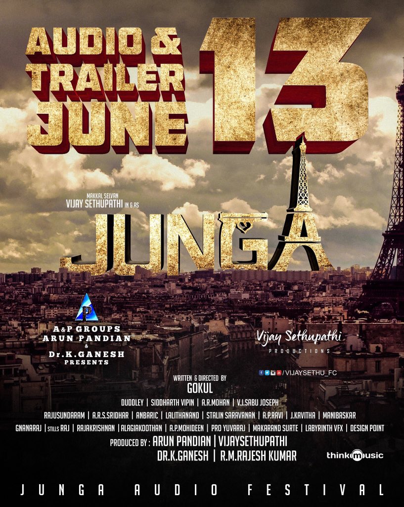 sridevisreedhar's tweet photo. The most anticipated audio 👍🎧#JungaAudioFromTomorrow
#JungaAudiofromJune13
https://t.co/pWTETLQ4cz
@VijaySethuOffl @sayyeshaa @DirectorGokul @sidvipin @AandPgroups @kav_pandian @vsp_productions @editorsabu @proyuvraaj @thinkmusicindia #junga https://t.co/z9KtPlE4NT
