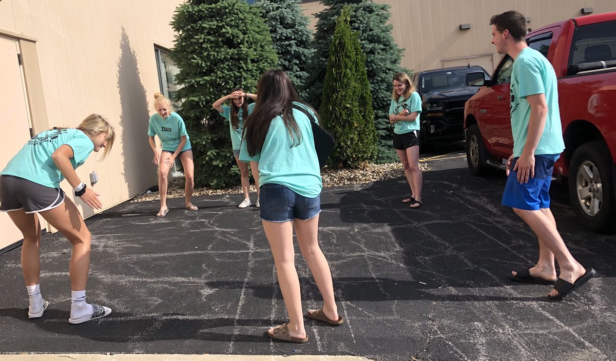 BGemalsky's tweet photo. Student Council Retreat Day 2 is hoppin’!  #Kalahari #WorkFirstThenPlay #StudentLeaders @Onsted_Schools https://t.co/c6bl3f1FDM