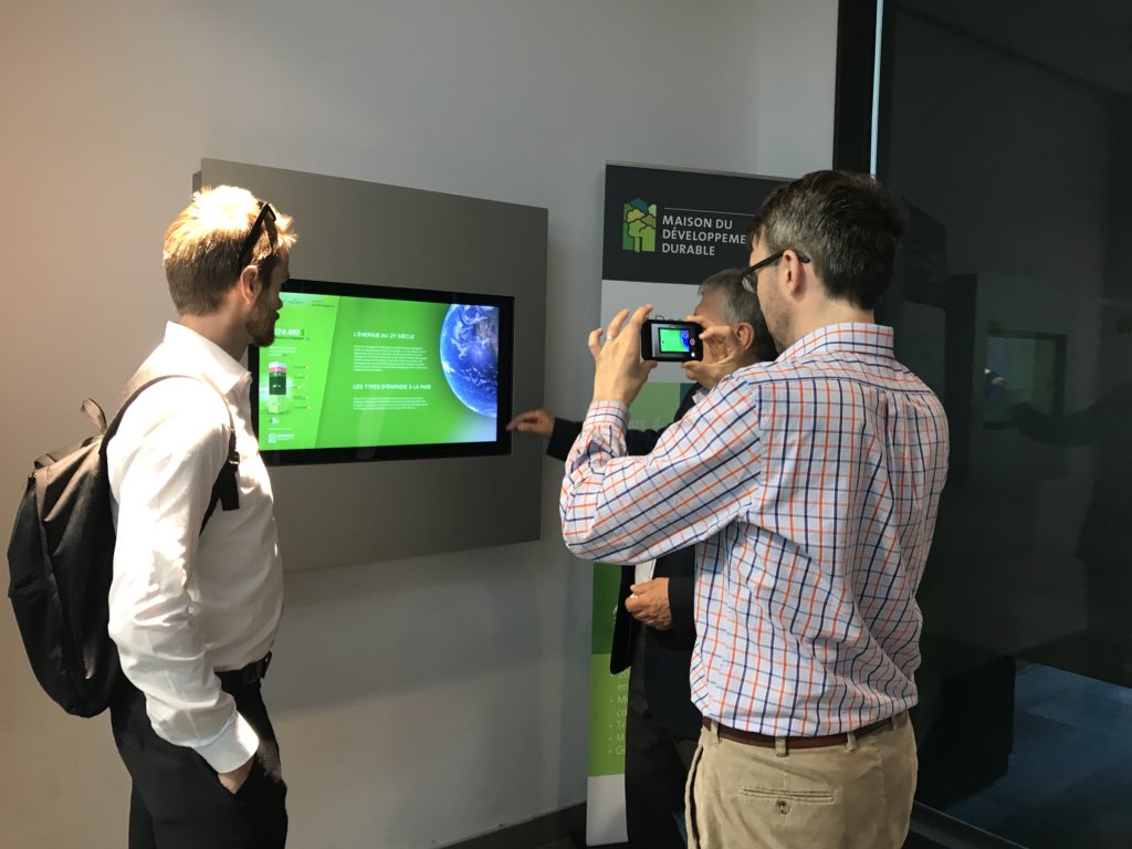 WalterBenWelch's tweet photo. The @Triovest Sustainability Team taking a tour of the beautiful, LEED Platinum, Maison du développement durable in Montréal https://t.co/gPnAGcBa9X