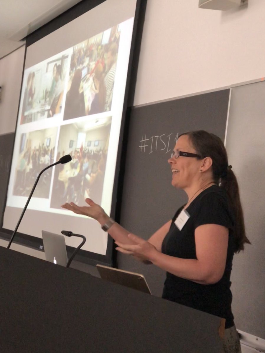 CTLgrads's tweet photo. Biologist Mary Ann Price discussing deploying case studies in physiology courses  and overcoming classrooms hardwired for lecture #itsi18 https://t.co/423PaohTNq