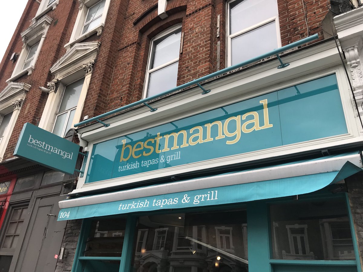 The first of 4 new timber framed glass fascia signs for this west London restaurant business. Includes an led trough light and an internally lit aluminium projecting sign too. #signs #graphics #glass