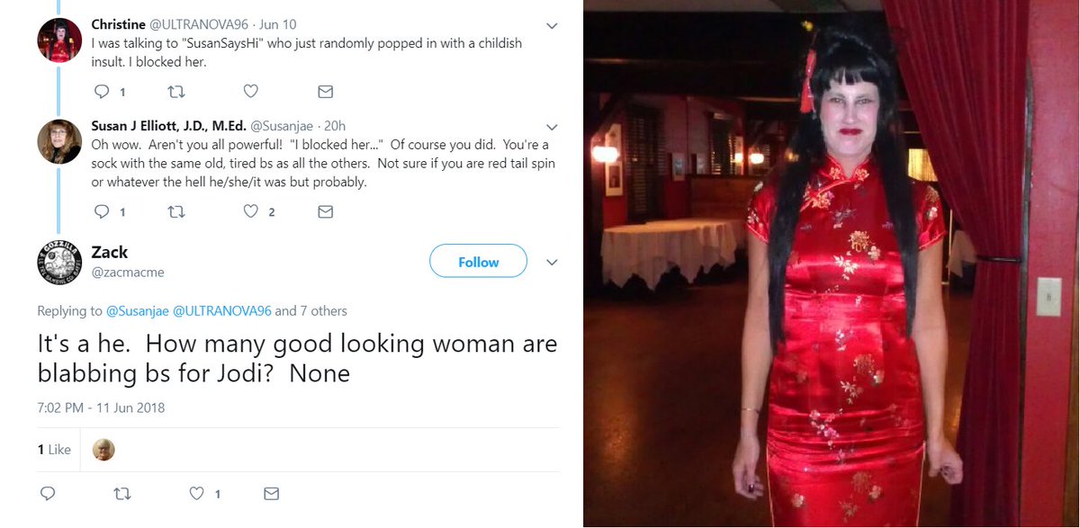 Lestrangedx's tweet photo. Quickest way to expose yourself on your new fake account.... call THAT "good looking"'  #FoolingNobody #ChristineWhite #CyberStalker https://t.co/9DrN3aJ4J7