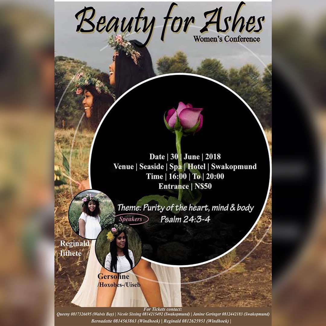 IgniteNamibia's tweet photo. Calling all women of Namibia from all walks of life to join us for our purity conference in Swakopmund. Please get your ticket, as seats are limited, phone the contact person of the Town close to you. https://t.co/9DOOuMBTu6