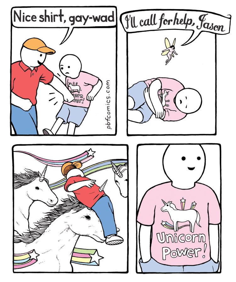 Did the term "gay-wad" get this comic banned from Instagram? Or its excessive gayness? #unicornpower 