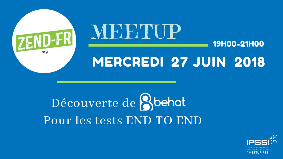 ecole_ipssi's tweet photo. 📢 #Meetup avec Damien Gilbrin sur la découverte de #Behat pour les tests end to end - https://t.co/UkzjKIzGkj
25 rue Claude Tillier, 75012 Paris - 2ème étage
#MeetupIPSSI #IPSSIParis #ecoleInformatique #learntocode #code #coding #programmer #web #numerique #developers https://t.co/EMMal0KlPu