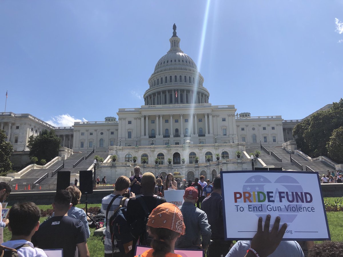 Pride_Fund's tweet photo. Pride Fund is at the National DIE-IN on the Capitol Lawn to demand Congress take action and pass commonsense gun reform! We join students and activists from across the country today to commemorate the two year anniversary of the Pulse shooting. #LethalLegislation https://t.co/eZLBgyFUFM