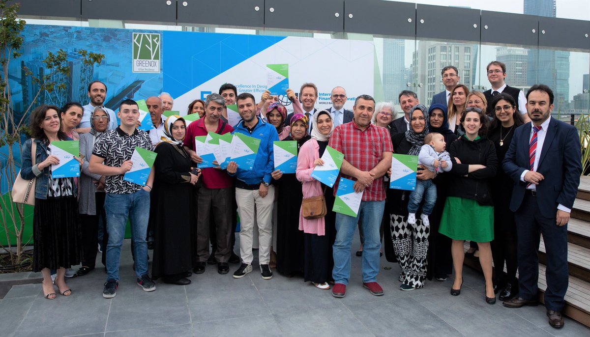 edgebuildings's tweet photo. Homeowners on the rooftop of #Greenox, an iconic residential building in downtown Istanbul made possible by the joint venture of Aycan-Feres. The project has received @IFC_org's EDGE certification by thinkstep-SGS. https://t.co/nNETTGlC5T https://t.co/yOnAUcq1TQ
