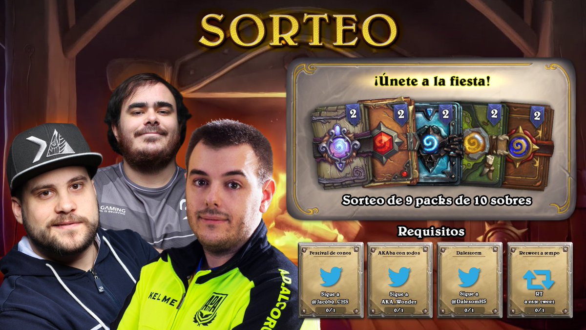 Hola amigos! Para celebrar las arenas del tiempo y el día del sobre gratis os queremos regalar ⚠️ 90 sobres ⚠️repartidos entre 9 ganadores que hagan RT a este tweet y follow a <a href="/Jac0b0_CHS/">Jacobo</a> , <a href="/DalesomHS/">Dalesom</a> y a mi!

Los ganadores se anunciarán el Viernes 15 a las 19.00h, suerte!