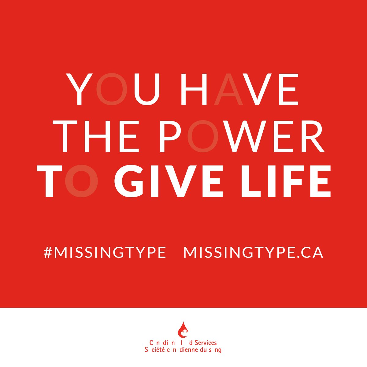 Donate today! #MissingType #KinGivesLife #itsinyoutogive