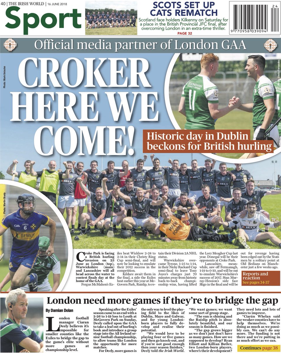 theirishworld's tweet photo. So who's heading to Croke Park on 23 June then? @LONDAINGAA @warwickshireclg @lancsGAAofficia @BPCGAA @HSukgaa @hoganstandgaa @officialgaa https://t.co/DN6xKOFHDj