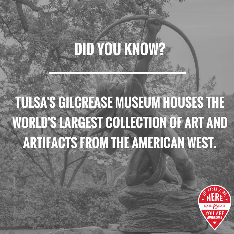 SpherexxCareers's tweet photo. Did you know this about Tulsa? Check out the @GilcreaseMuseum​ located northwest of Downtown Tulsa! 
#SpherexxTeam #Gilcrease #AmericanWest https://t.co/6Uv1nAuVT3