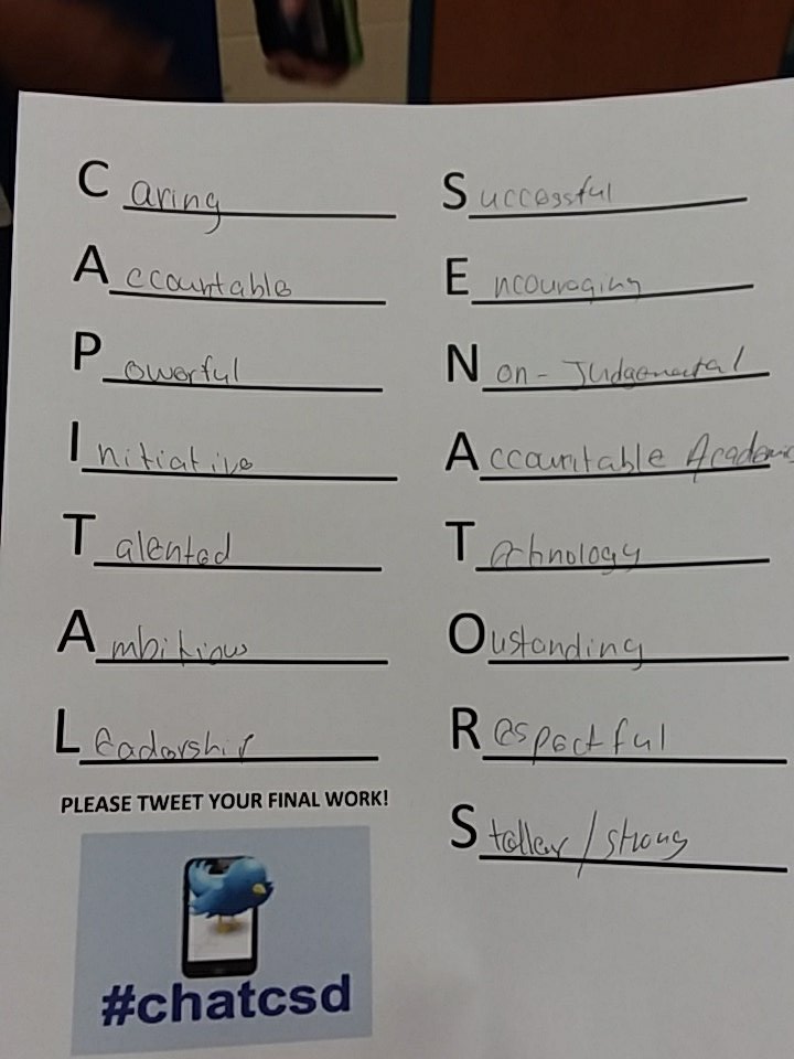 DrCarolynC's tweet image. KCCS poem
#csdchat