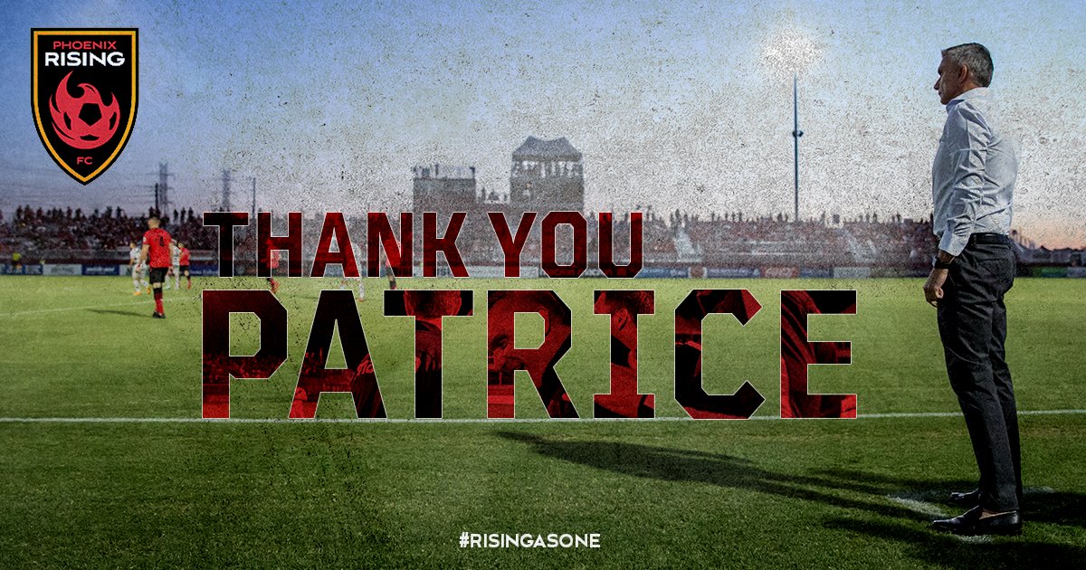 PHXRisingFC's tweet photo. OFFICIAL: Patrice Carteron departs for @AlAhly, one of the world's largest soccer clubs.

DETAILS: https://t.co/P99K1deBVC #RisingAsOne https://t.co/oM5LsVLstx