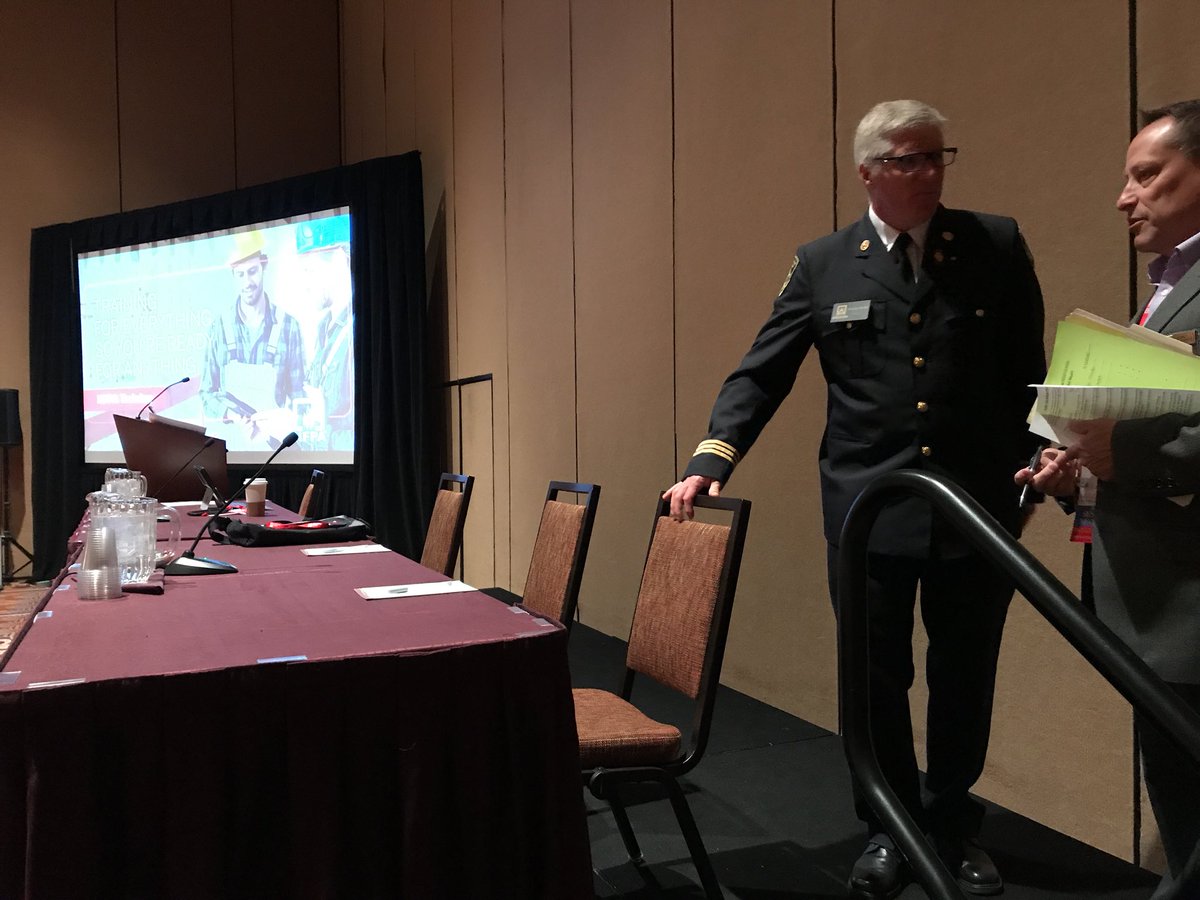 RobbyDawson's tweet photo. Ready for the first session of the day. Excited to be presenting on behalf off IFMA and the Education Section with Duncan Rydall from 🇨🇦 #NFPAConf https://t.co/MWmR97mCkp