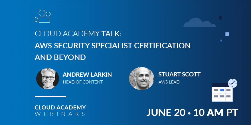 QANorthAmerica's tweet photo. Join Andrew Larkin &amp; @Stuart_A_Scott during our next #webinar to learn how to successfully pass the #AWS #Security Specialty exam! https://t.co/5tfYY8BoSe #AWSCertified #cloudsecurity https://t.co/MpcU58RVmE