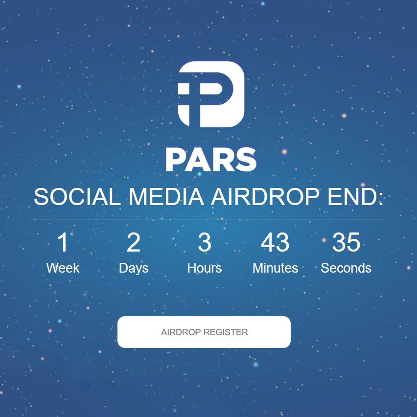 parschain's tweet photo. 🚀We are approaching the last week of our ☄️#Airdrop☄️ campaign.
Sign up to get 200 free Pars! Refer others for 10 Pars! And if you have more than a 100 followers, we have a special #Bounty program!🙌 https://t.co/qbSaxkAVfy
#community #Parscoin #Blockchain #Cryptocurrency https://t.co/3FOqNPbpVt