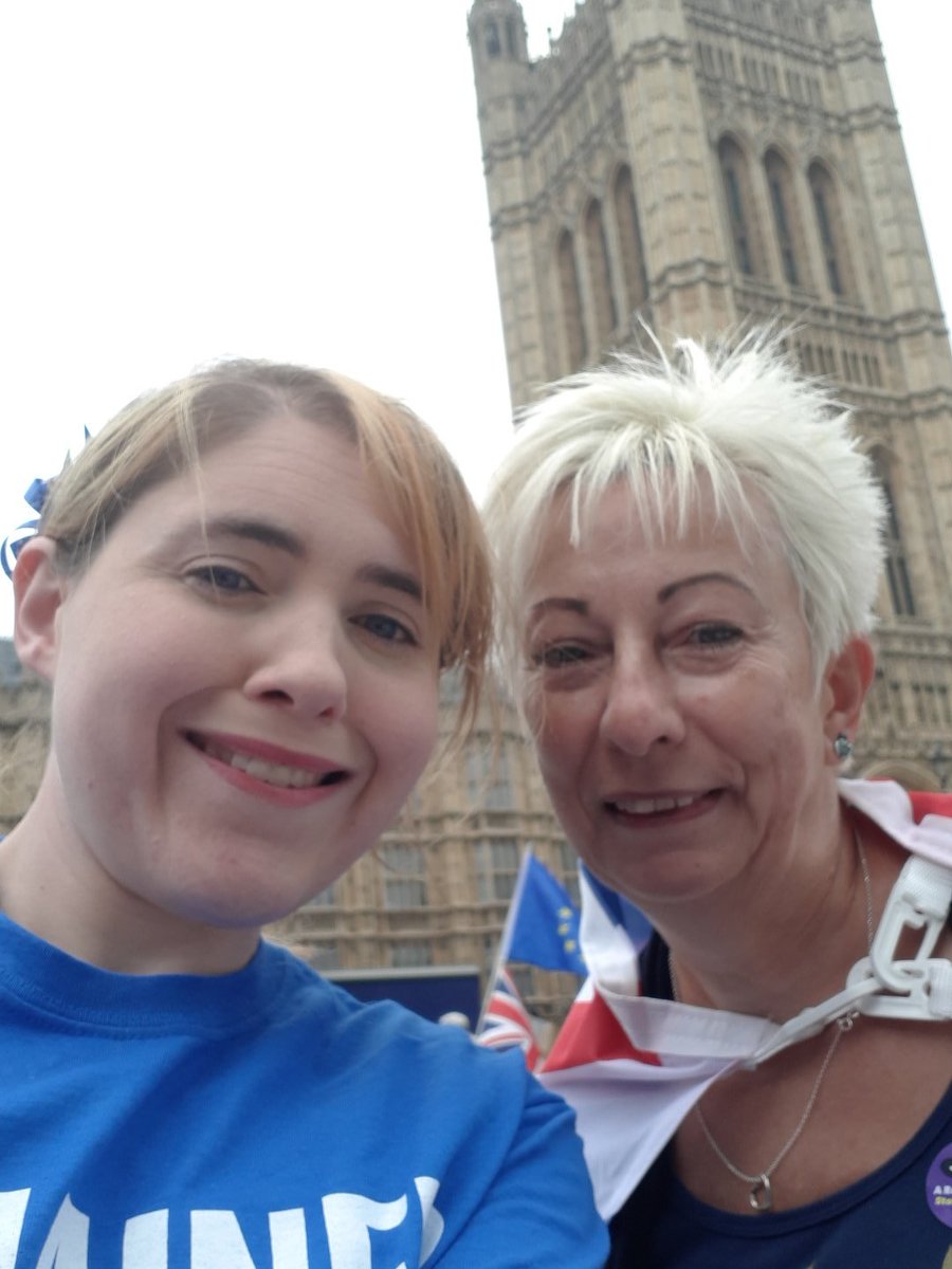 MrsEmmaJK's tweet photo. Exchanging badge tips from a pro - @SandraDunn1955 Blue Peter eat your heart out, lol x #Remainathon https://t.co/kB6aTRr28U