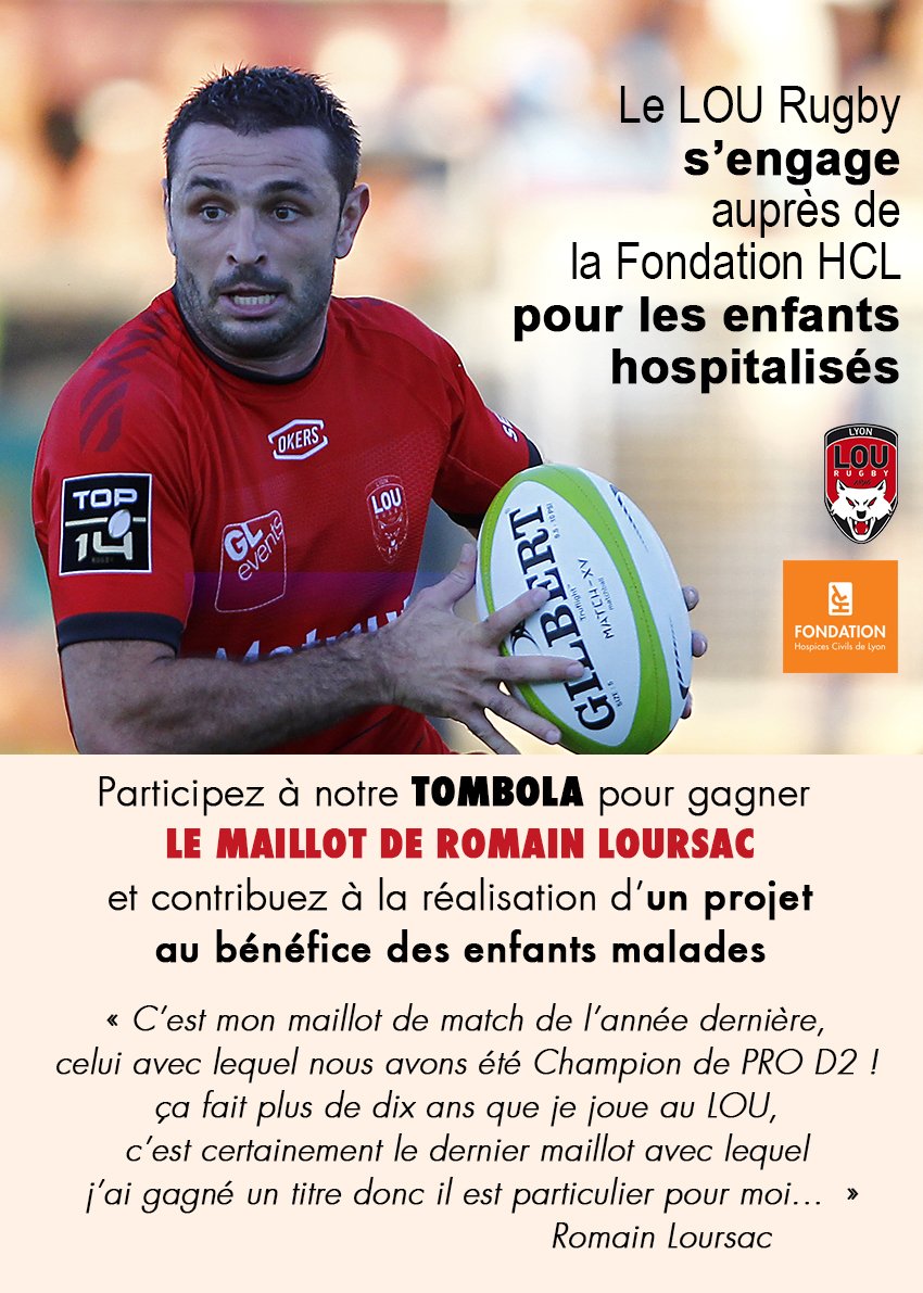 FondationHCL's tweet photo. Un grand #merci aux joueurs du @leLOURugby qui ont offert un objet personnel pour chaque tombola de la #FHCL : pour la saison 2016/2017 

@Romainloursac #AlexandreMenini @delonarmitage @davidattoub @ThibautRegard #JulienBonnaire #PierreMignoni @joshbekhuis #JulienPuricelli https://t.co/3p5MegtOfR