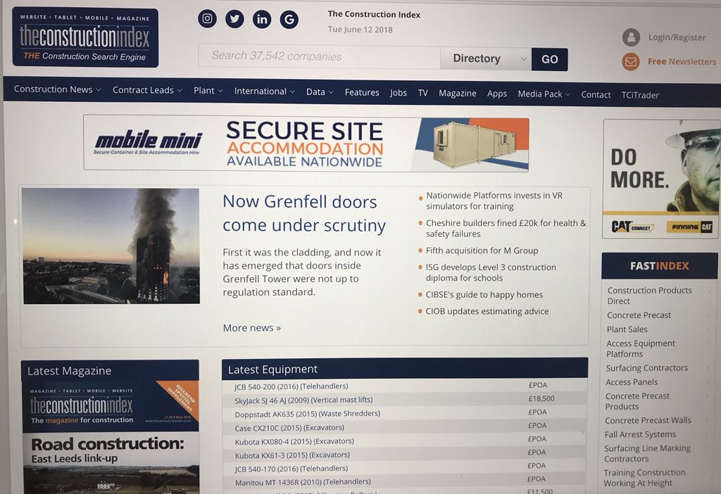 TCIndex's tweet photo. Work is finally coming to close on the NEW Construction Index website! It’s super clean, easy to use and will make mobile engagement a joy! 🎉  #ComingSoon #June #Construction https://t.co/NOnffpbTri