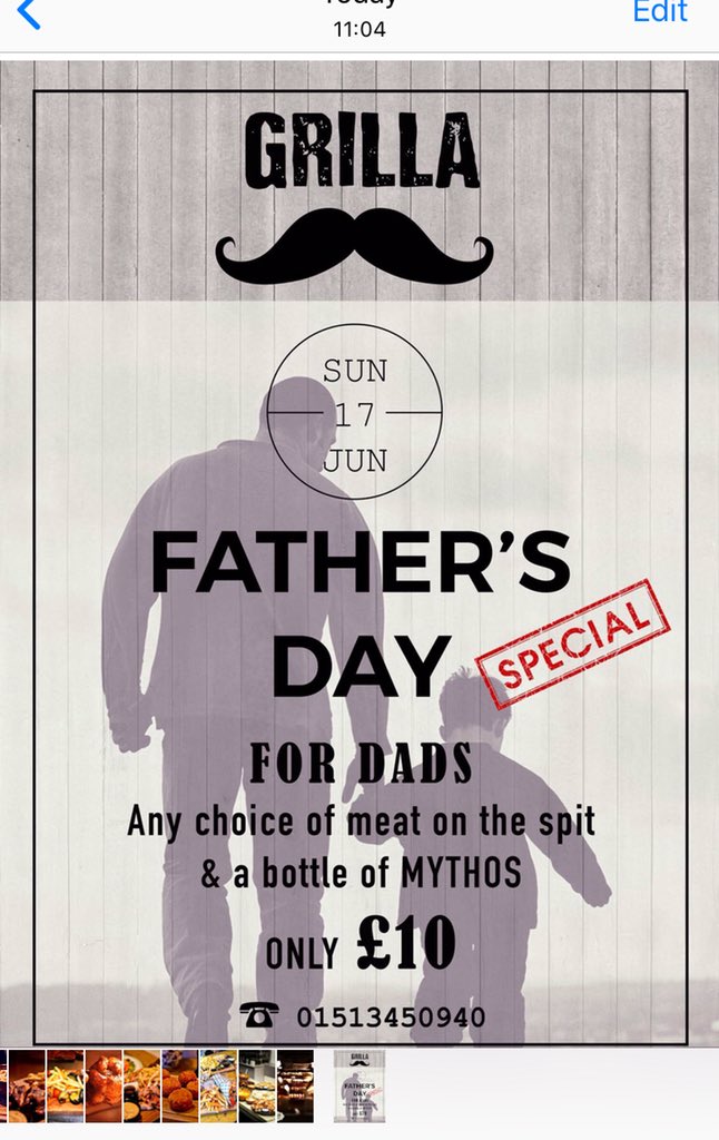 Celebrate with us Father’s Day 💙and treat your dad with a great meal 🍖 🥩 🍺