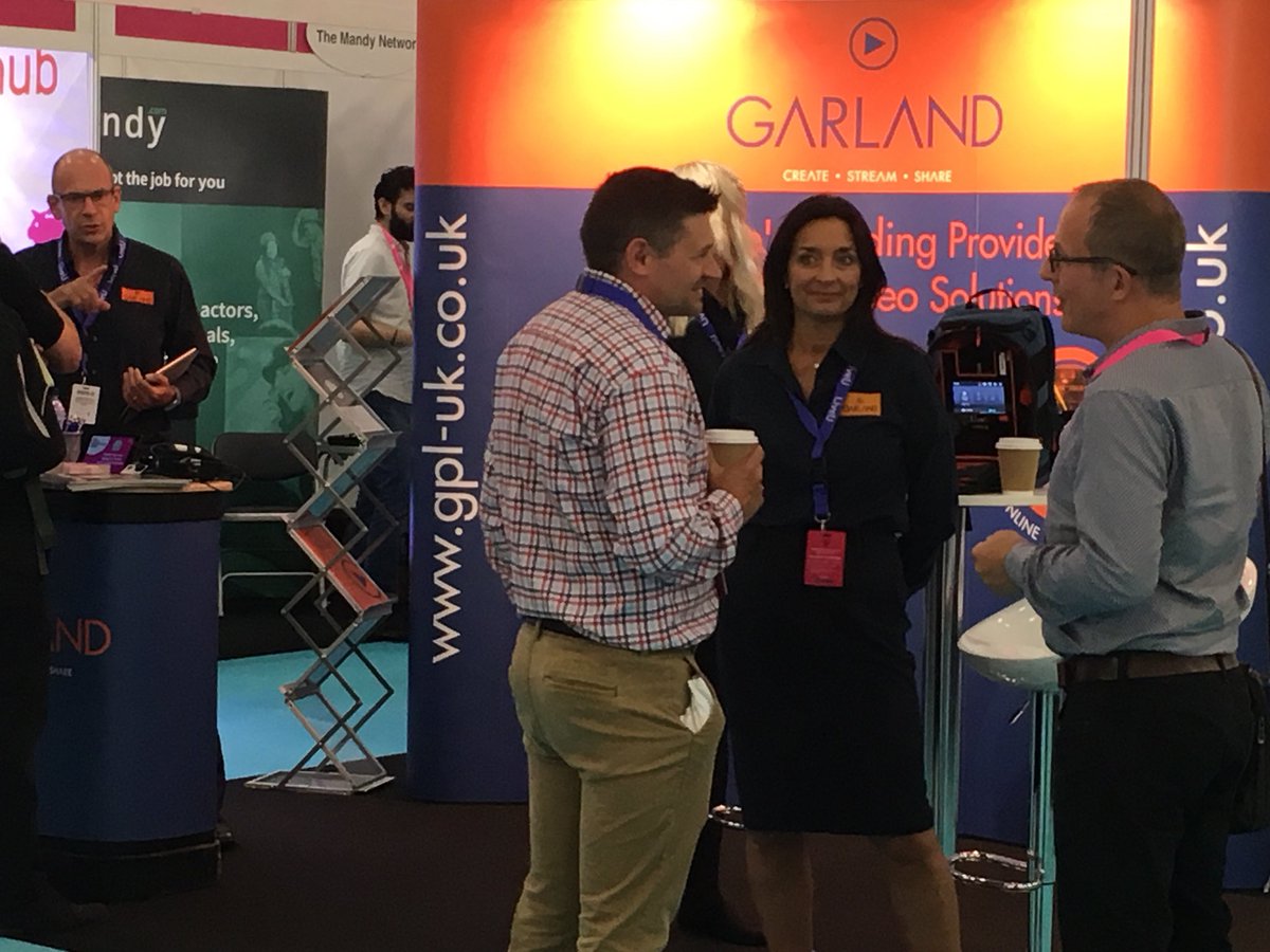 designbywag's tweet photo. Visiting a client at The Media Production Show. @GarlandPartners A busy and successful stand already. https://t.co/iPtZ33INC8