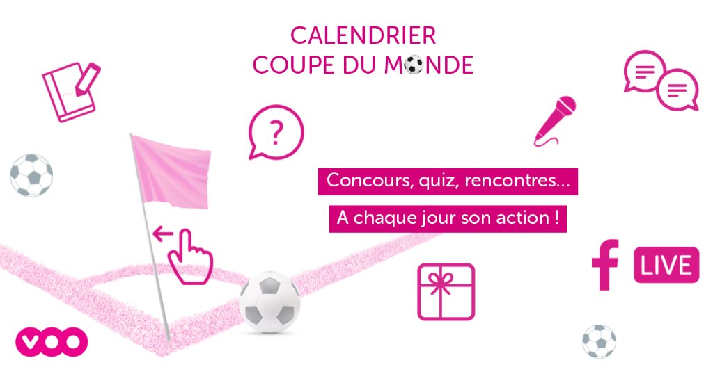 VOOetvous's tweet photo. Plus que quelques jours avt de suivre les exploits des Diables en Russie #CM2018
On a mis le paquet pr que ce Mondial soit mémorable, avec:
- des concours avec cadeaux à la clé
- des quiz pour le fun
- des rencontres avec les journalistes de @VOOsport 
...
https://t.co/hhMHoNPEn4 https://t.co/qSa2JfoJRd