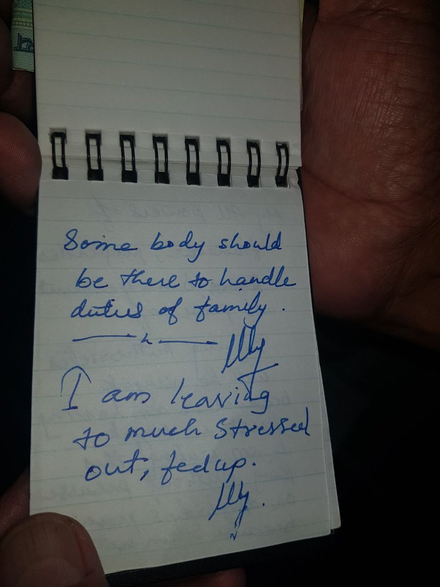 Suicide note left by #BhayyujiMaharaj cites 'mental stress' as reason. Somebody should be there to handle the duties of my family, #bhaiyyumaharaj says in suicide note.