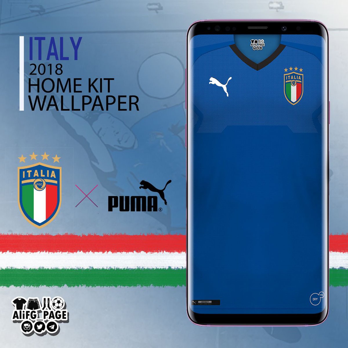 Alifg Page On Twitter Azzurri 2018 Home Kitwallpaper By Pumafootball