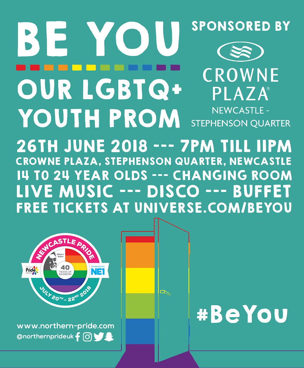 northernprideuk's tweet photo. 🎟🎟LIMITED TICKETS LEFT🎟🎟
join us at our annual FREE LGBTQ+ Youth Prom and the ticketed Black Tie Ball. Two of our biggest satellite events in the Newcastle Pride festival
- https://t.co/wxBNxv2VdF 
#nclpride #newcastlepride #pride #lgbt #proud #youthprom #party #celebration https://t.co/MGK5HJ9mOj