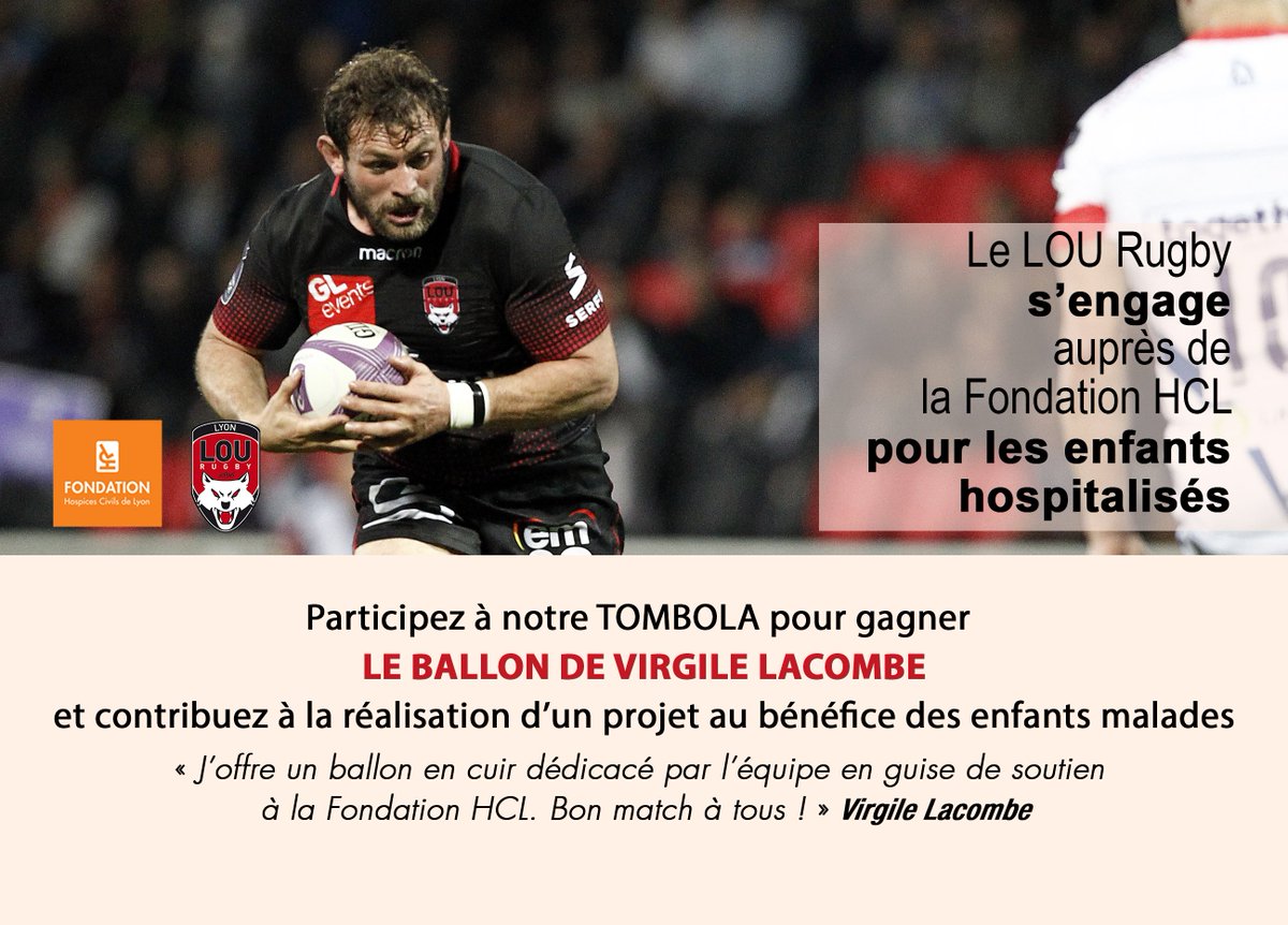 FondationHCL's tweet photo. Un grand #merci aux joueurs du @leLOURugby qui ont offert un objet personnel pour chaque tombola de la #FHCL : pour la saison 2017/18 #BaptisteCouilloud #ChristianNjewel @delonarmitage @guiloutt @felambey @rico15140 #RudyWulf @rico15140 @michalakfred #LiamGill https://t.co/cY8cptDEkF