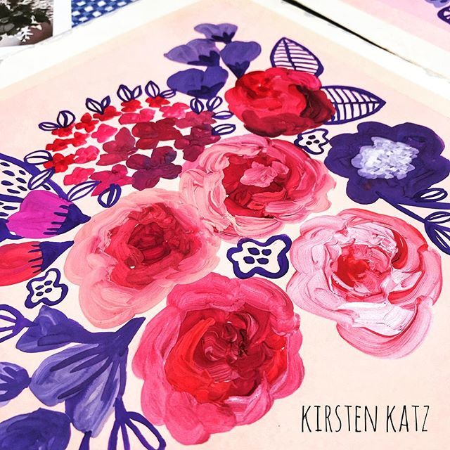 KirstenKatzArt's tweet photo. Painting flowers a progress photo for #juicyjune to #explorecolour in #gouache #kirstenkatz #paintingflowers #australianartist #arteveryday #artprocess #surfacedesign #workinprogress #vermillion #cherry #chilli #burgundy https://t.co/SrZeF9bHL9 https://t.co/Yfwf6oX3hN